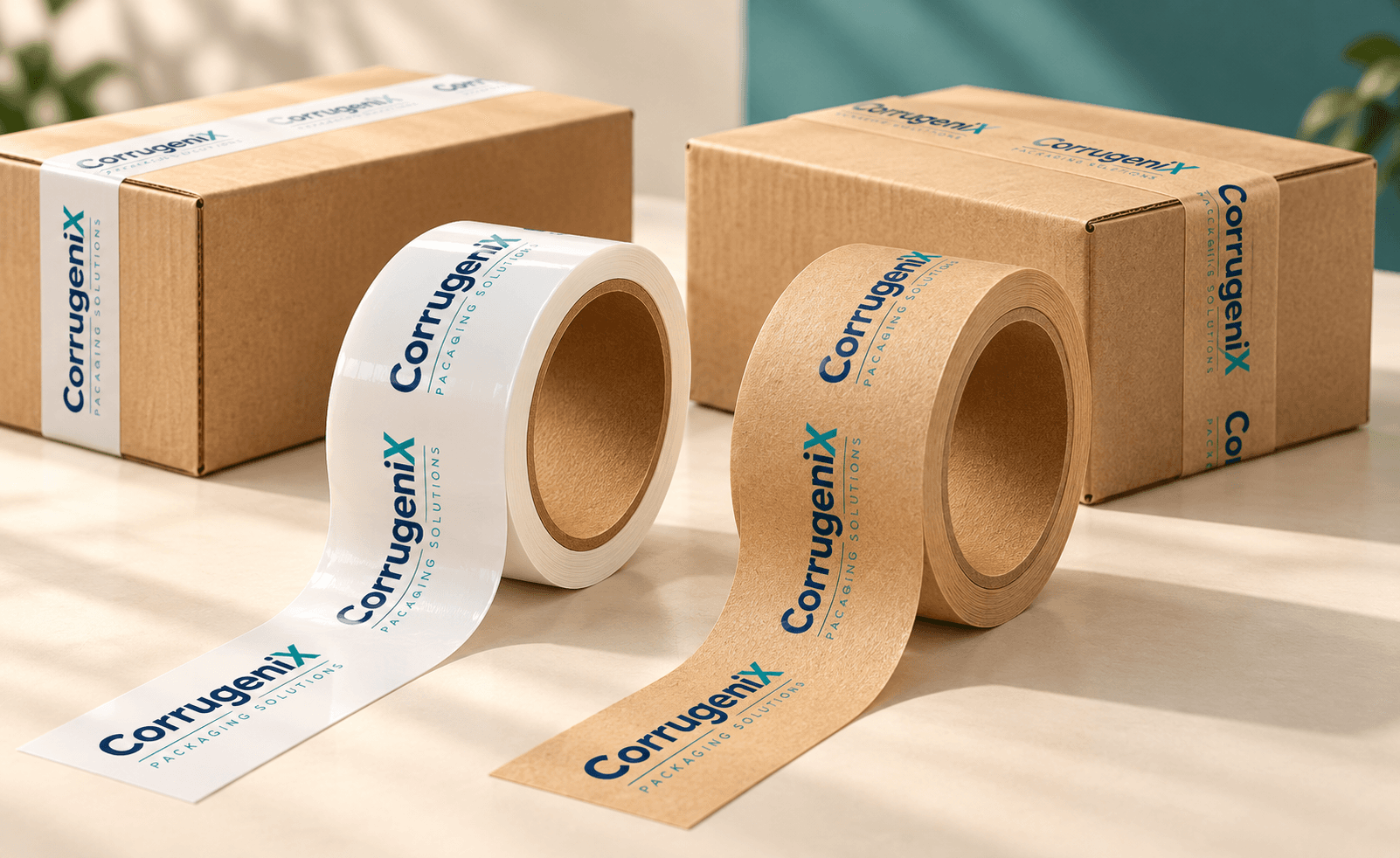 Corrugenix Custom Printed Branding Tapes and Reinforced Kraft Tapes